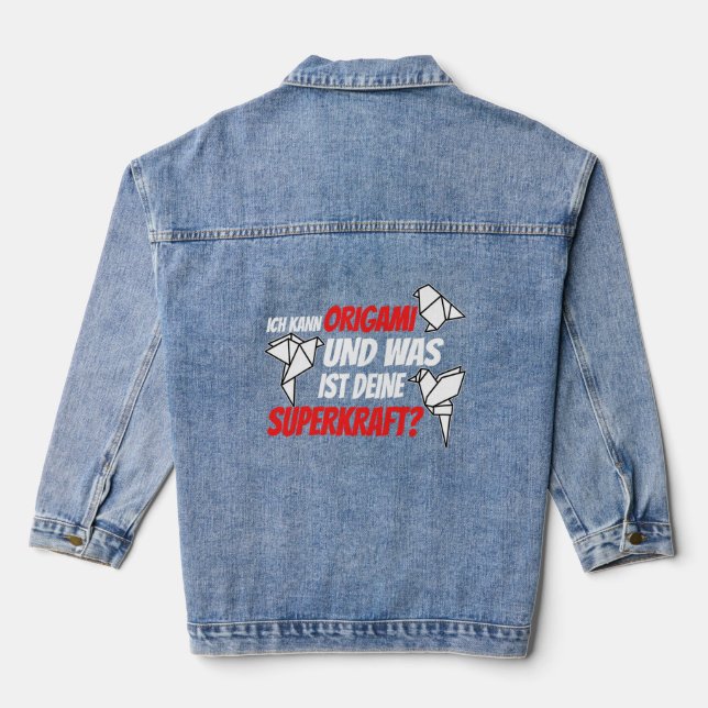 Origami Jeansjacke (Rückseite)