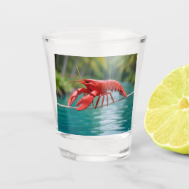 Origami Lobster on a tightrope Schnapsglas