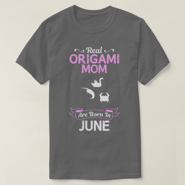Origami Mama Juni Funny Design für Geschenke T-Shirt (Design vorne)
