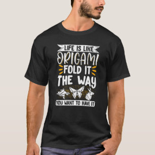 Origami Master Paper Faltung Craft Crane Lebensdau T-Shirt