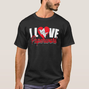 Origami-Meister Papierfaltkunst Kran Ich liebe Pa T-Shirt