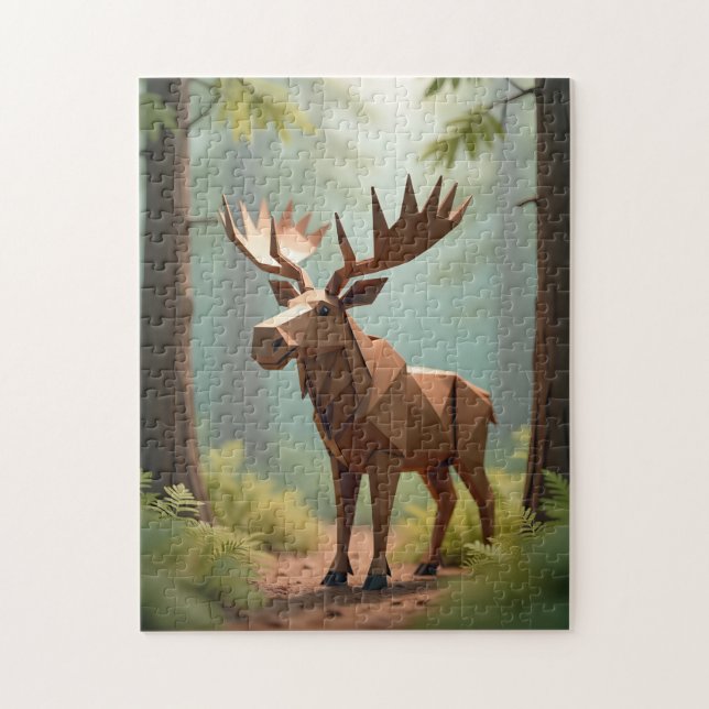 Origami Moose  Puzzle (Vertikal)