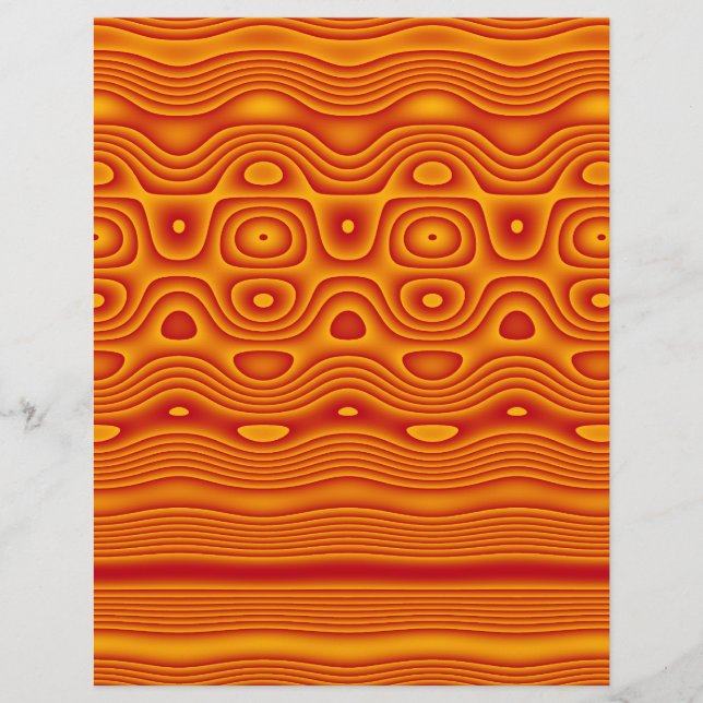 Origami Paper, Abstrakt Digital Tribal Art, Orange Flyer (Vorne)