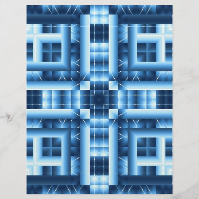 Origami Paper-Blues Anpassbare Hobby-Kunst Flyer (Vorne)