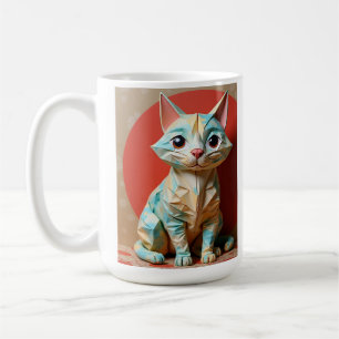 Origami Paper Cat Kaffeetasse