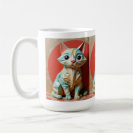 Origami Paper Cat Kaffeetasse