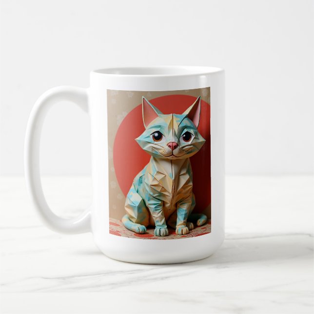 Origami Paper Cat Kaffeetasse (Links)