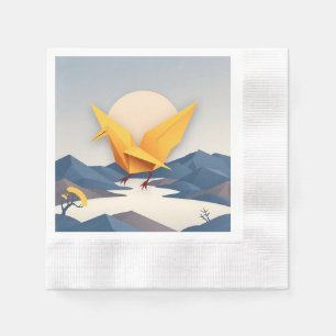 Origami Paper Crane Vector Art Serviette