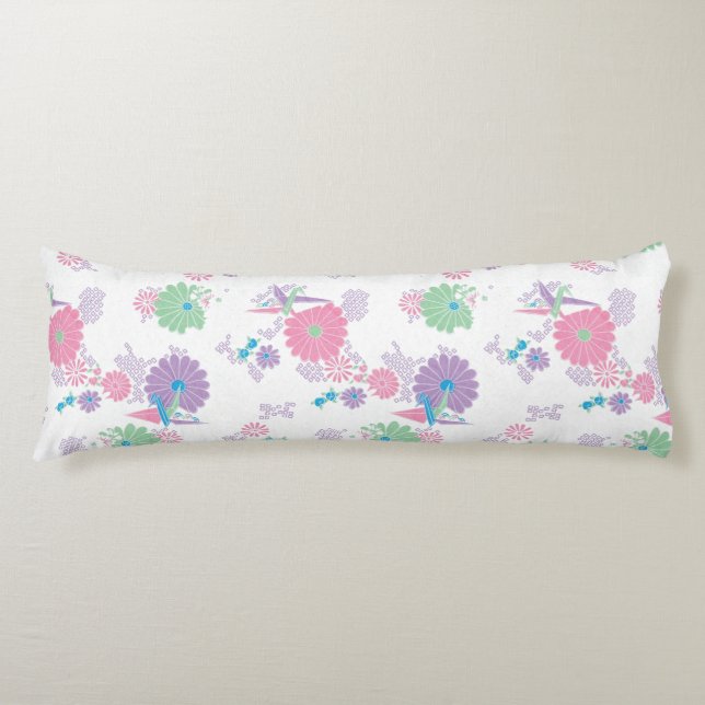 Origami Paper Crans und Blume Body Pillow Seitenschläferkissen (Vorderseite)