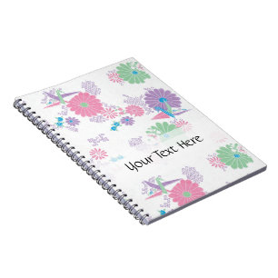Origami Paper Crans und Blume Custom Notebook Notizblock