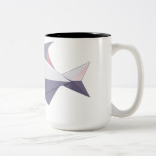 Origami Paper Fish Zweifarbige Tasse