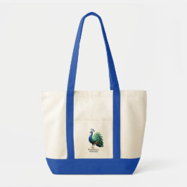 Origami-Pfau-T-Shirt Damen Tragetasche