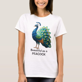 Origami-Pfau-T-Shirt für Damen T-Shirt