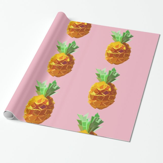 Origami Pineapf Wrapping Paper Geschenkpapier (Ungerollt)