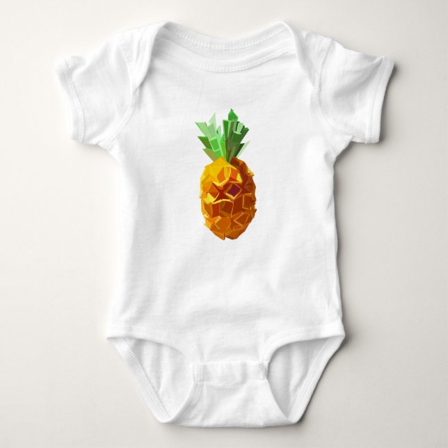 Origami Pineaple Baby Bodysuit Baby Strampler (Vorderseite)