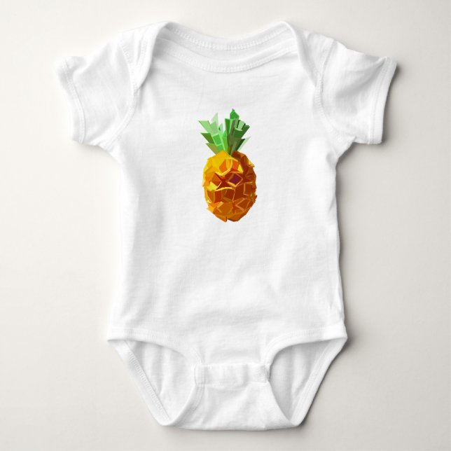 Origami Pineaple Baby Bodysuit Strampler (Vorderseite)