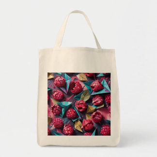 Origami Raspberry Acrylic Pink Muster Tragetasche