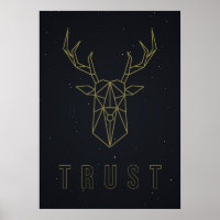Origami Reh Affirmation Poster zur Selbstversorgun