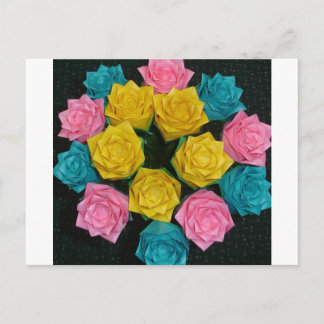 Origami-Rose Postkarte