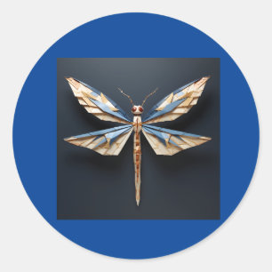 Origami Runder Aufkleber