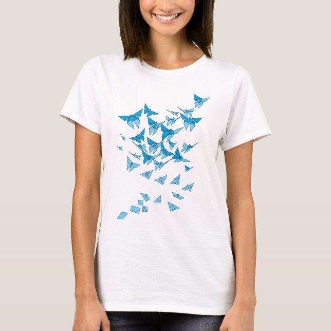 origami Schmetterling T-Shirt (Vorderseite)