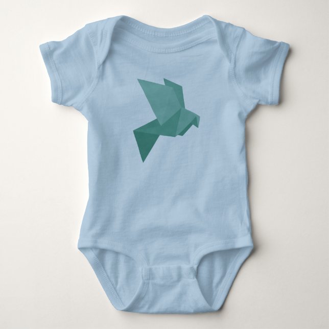 Origami Taube Baby Strampler (Vorderseite)
