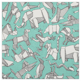 origami tierische ditsy Minze Stoff