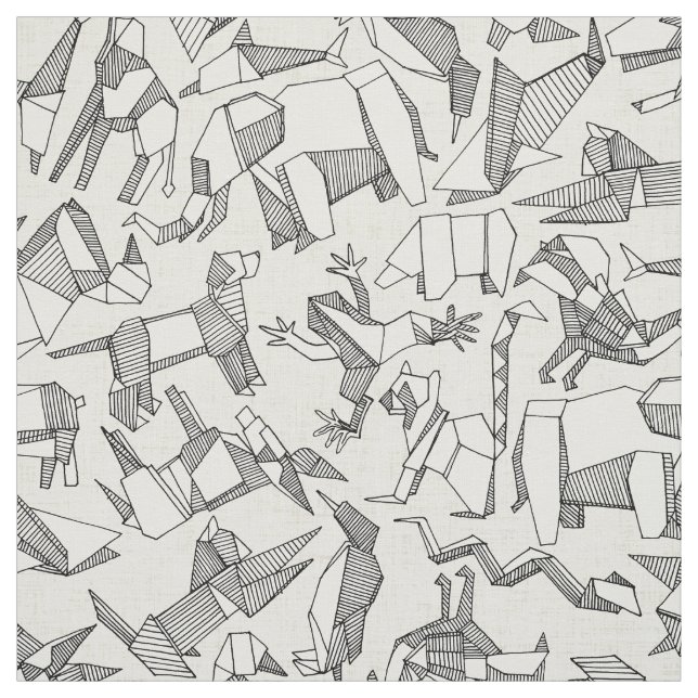 origami tierische ditsy Perle Stoff (Muster)