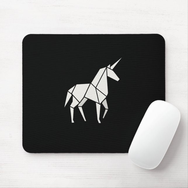 ORIGAMI UNICORN Mousepad (Mit Mouse)