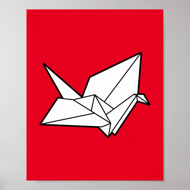 Origami-Vogel Poster (Vorne)