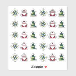 Origami Weihnachtskleber Aufkleber