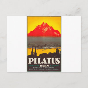 Origina Luzern, Switzerland Travel Poster 1920s Postkarte