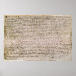 ORIGINAL 1215 Magna Carta British Library Poster