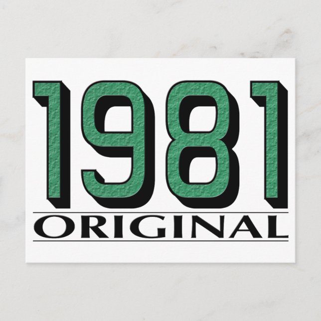 Original 1981 postkarte (Vorderseite)