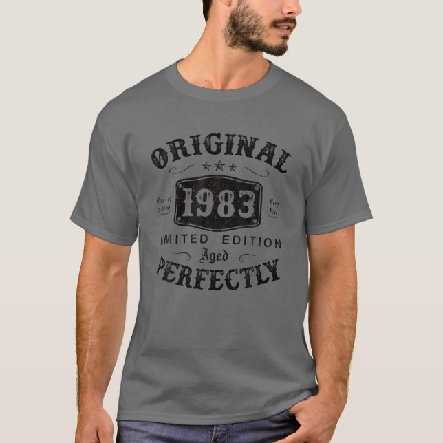 Original 1983 40 Jahre alt 40. Geburtstagsgeschenk T-Shirt (Vorderseite)