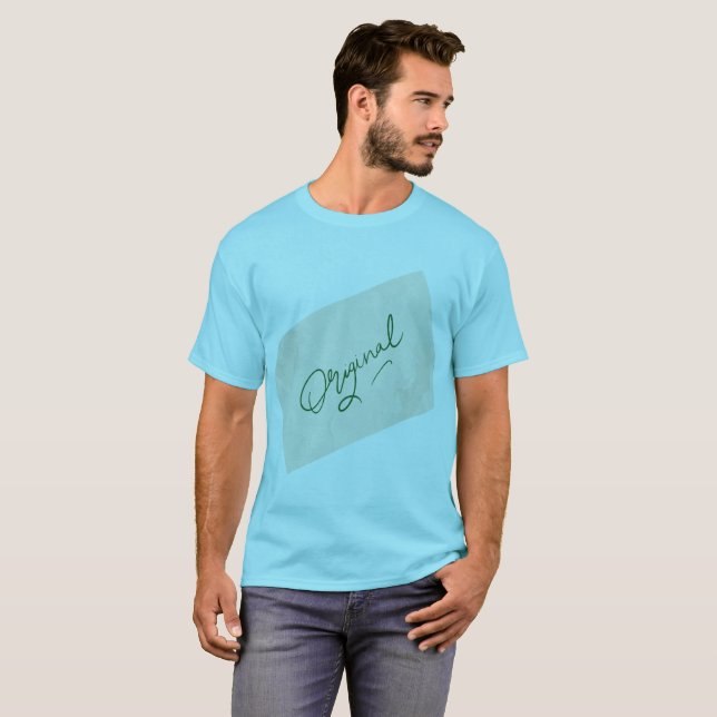 Original 1 Herren Blau Horizon Basic T-Shirt (Vorne ganz)