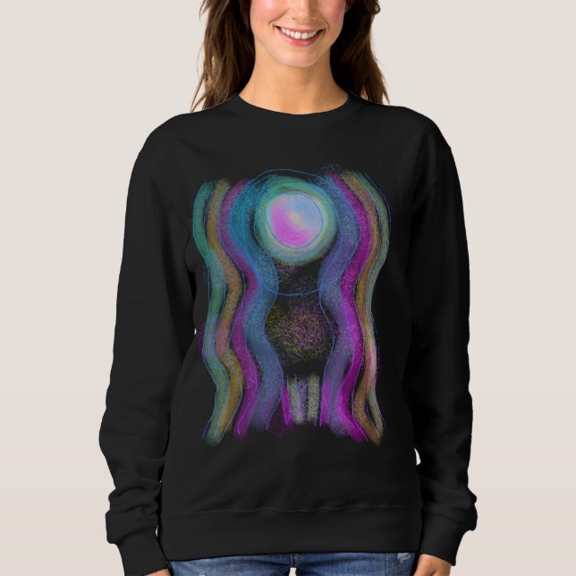 Original Abstrakte Kunst zu tragen Sweatshirt (Vorderseite)