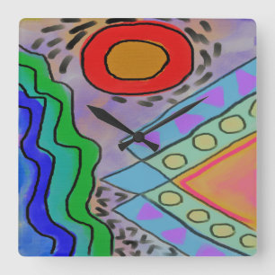 Original Abstrakte Kunstgalerie Uhr