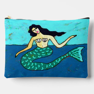 Original Abstrakte Mermaid-Malerei Zubehörtasche