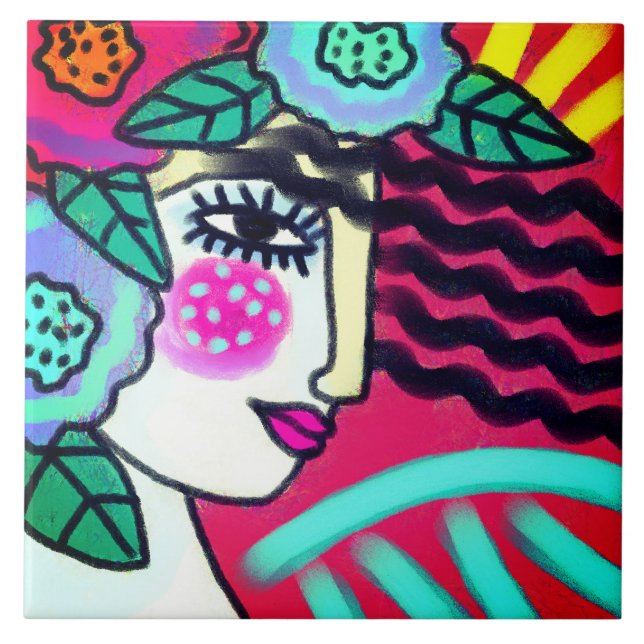 Original Abstraktes Digitalbild Fliese (Vorderseite)