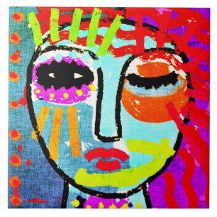 Original Abstraktes Digitalbild Fliese