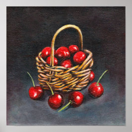 Original Acrylic Red Cherry Poster
