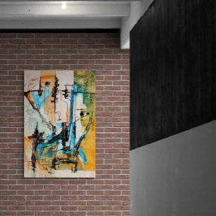 Original Acrylmalerei auf Plakatpapier (Matte) Poster