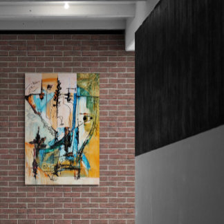 Original Acrylmalerei auf Plakatpapier (Matte) Poster