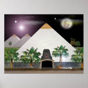 original ägyptische Pyramiden-Plakat Poster