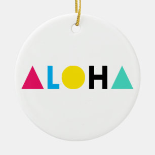 Original-ALOHA-Farbbriefe Keramik Ornament