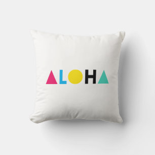 Original ALOHA Farbbriefe Klassische Runde S Kissen