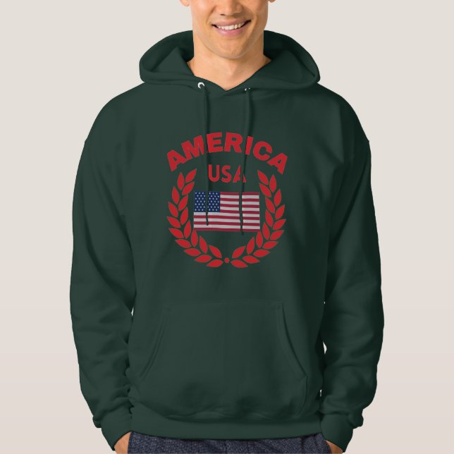 Original America usa Fahnenpatriot Hoodie (Vorderseite)