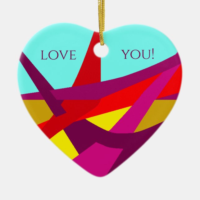 Original Art Design Weihnachts-Keramik Ornament (Vorne)