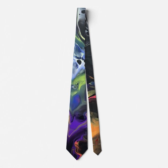 Original Art Einzigartig Abstrakt NeckTie Krawatte (Vorderseite)